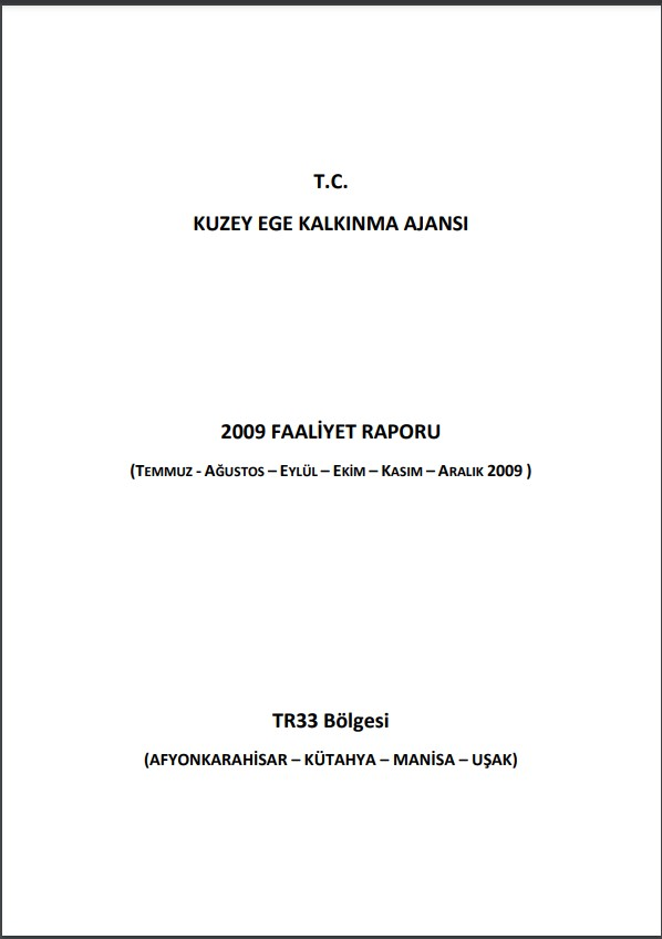 2009 Yılı Faaliyet Raporu