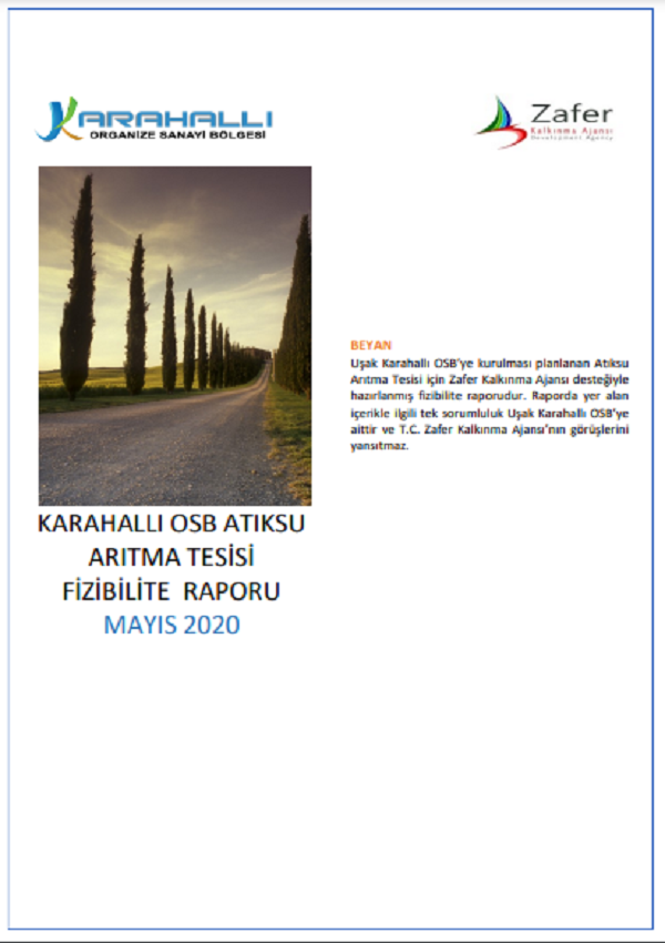 Karahallı OSB Atıksu Arıtma Tesisi Fizibilite Çalışması