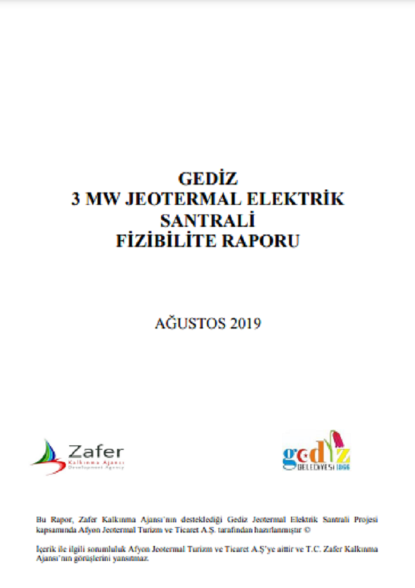 Gediz 3 MW Jeotermal Elektrik Santrali Fizibilite Raporu