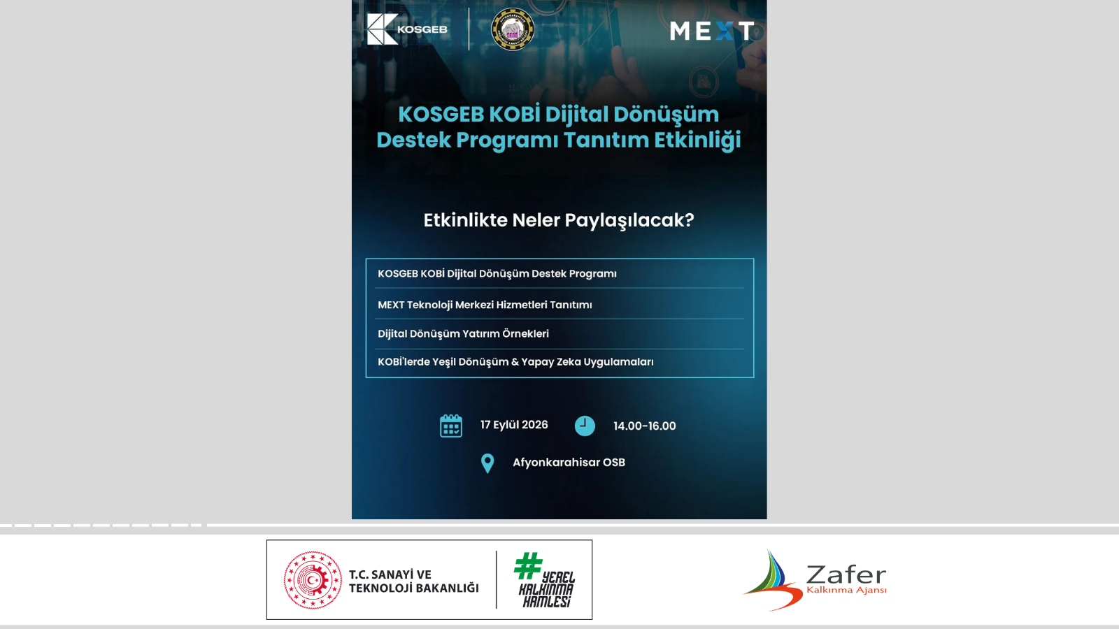 KOSGEB KOBİ Dijital Dönüşüm Destek Programı Tanıtım Etkinliği Düzenlenecek - 1